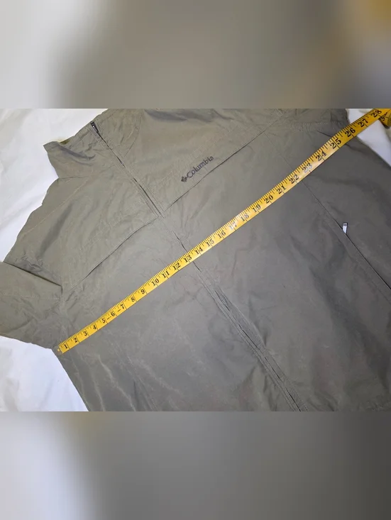 Columbia Lightweight Outdoor Windbreaker Jacket Zip Front- Men's Size XL Olive - Picture 15 of 15